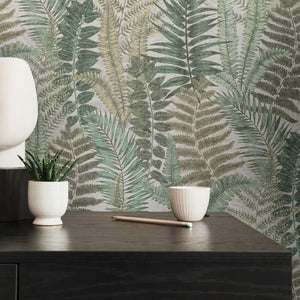 Famous-Garden-Tropical-Fern-Beige-Green-Wallpaper-by-AS-Creation-39347-4