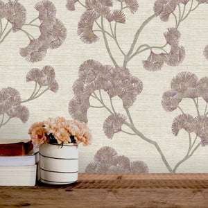 Sumatra-Ginkgo-Textured-Wallpaper-Mauve-by-The-Design-Library-316001