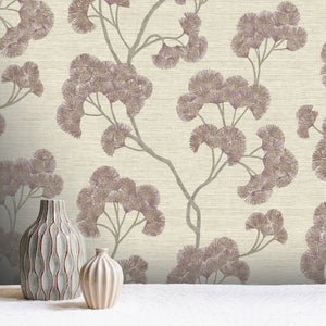 Sumatra-Ginkgo-Textured-Wallpaper-Mauve-by-The-Design-Library-316001
