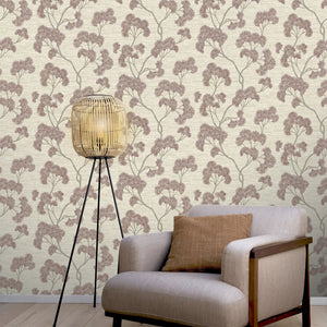 Sumatra-Ginkgo-Textured-Wallpaper-Mauve-by-The-Design-Library-316001
