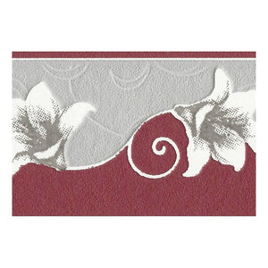 Only Borders Floral Narrow Red / Grey Border by AS Creation 96211-2