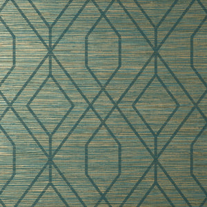 Fusion-Grasscloth-Trellis-Wallpaper-Teal-by-Crown-M1773