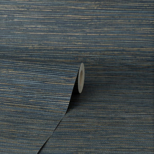 Fusion-Grasscloth-Plain-Texture-Wallpaper-Navy-by-Crown-M1769