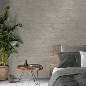Fusion-Grasscloth-Plain-Texture-Wallpaper-Stone-Grey-by-Crown-M1767