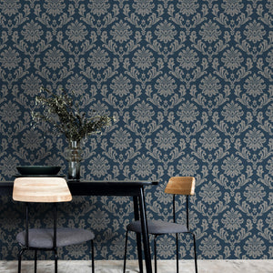 Louise-Damask-Navy-Wallpaper-by-Grandeco-Life-A53801
