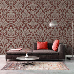 Diamonds-Glitter-Textured-Damask-Red-Beige-Wallpaper-by-AS-Creation-37270-5