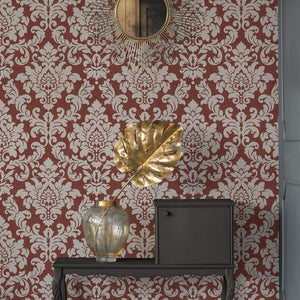 Diamonds-Glitter-Textured-Damask-Red-Beige-Wallpaper-by-AS-Creation-37270-5