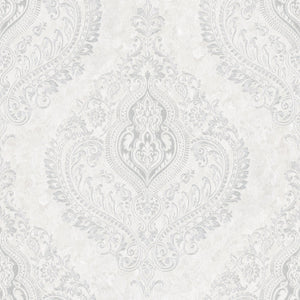 Athena-Damask-Wallpaper-White-and-Silver-by-Sartoria-LT7701