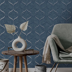 Milano-Wave-Trellis-Navy-Wallpaper-by-Vymura-M95628