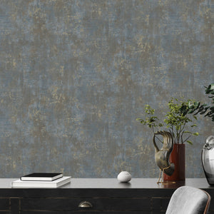 Stories-Of-Life-Concrete-Texture-Blue-Gold-Wallpaper-by-AS-Creation-39670-1