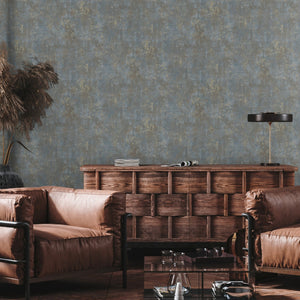 Stories-Of-Life-Concrete-Texture-Blue-Gold-Wallpaper-by-AS-Creation-39670-1