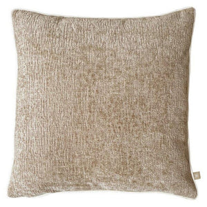 Chenille Beige 50cm Square Cushion from Belgravia Decor