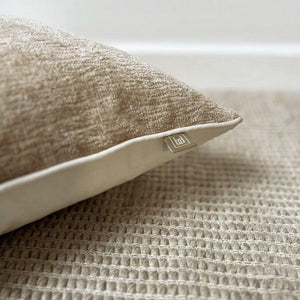 Chenille Beige 50cm Square Cushion from Belgravia Decor