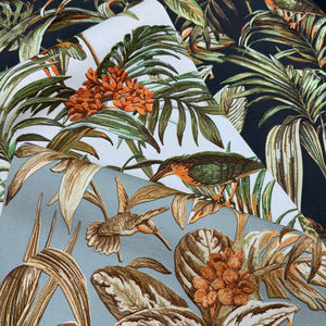 Embellish-Wallstitch-Birds-of-Paradise-Black-Green-Orange-Wallpaper-by-design-id-DE120015