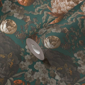 Metropolis-Future-Flowers-Grey-Orange-Wallpaper-by-Michalsky-Living-6-39979-3