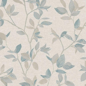 Silver-Birch-Leaf-Textured-Wallpaper-Natural-Blue-by-The-Design-Library-311419