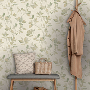 Silver-Birch-Leaf-Textured-Wallpaper-Gold-Green-by-The-Design-Library-311433