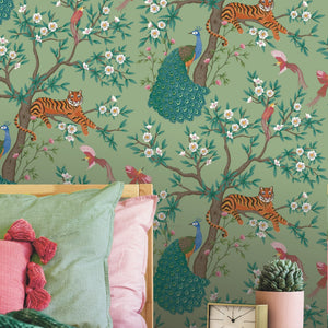 Priya-Chinoiserie-Sage-Multi-Wallpaper-by-The-Design-Library-285665