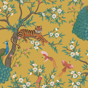 Priya-Chinoiserie-Mustard-Multi-Wallpaper-by-The-Design-Library-285658