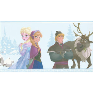 Disney Frozen Blue Self Adhesive Wallpaper Border by Galerie FR3503-1