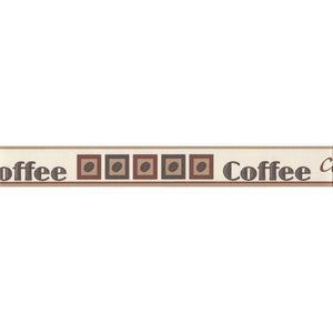 Cappuccino Coffee Cream / Brown Self Adhesive Border by AS Creation 2808-17