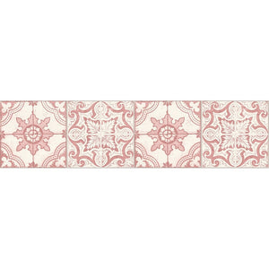 Only Borders 10 Tile White / Red Self Adhesive Border 3651-62