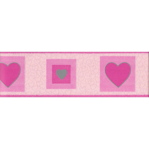 Love Hearts Pink Border 5312-16