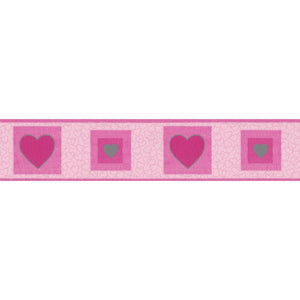 Love Hearts Pink Border 5312-16