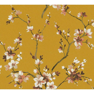 Desert-Lodge-Watercolour-Blossom-Rich-Mustard-Wallpaper-by-AS-Creation-37993-1