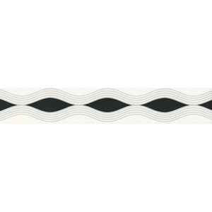 Infinity Wave Black / Grey Self Adhesive Narrow Border by AS Creation 2603-14