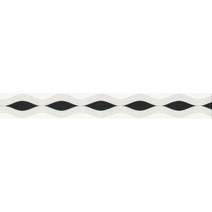 Infinity Wave Black / Grey Self Adhesive Narrow Border by AS Creation 2603-14
