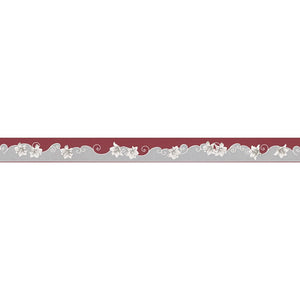 Only Borders Floral Narrow Red / Grey Border by AS Creation 96211-2