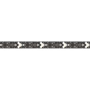 Only Borders Damask Narrow Black / White Border by AS Creation 96214-1