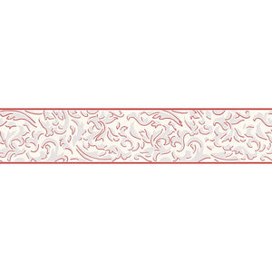 Only Borders 9 Scroll Red / Grey Border By AS Creation 96207-1