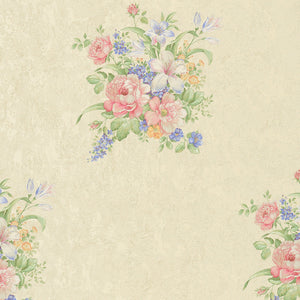 Romantico-Flower-Bouquet-Cream-Green-Wallpaper-by-AS-Creation-37225-1