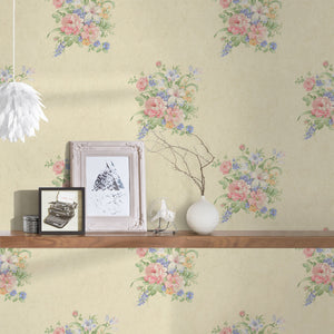 Romantico-Flower-Bouquet-Cream-Green-Wallpaper-by-AS-Creation-37225-1