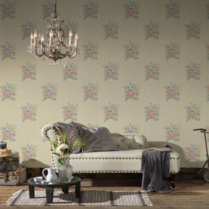 Romantico-Flower-Bouquet-Cream-Green-Wallpaper-by-AS-Creation-37225-1
