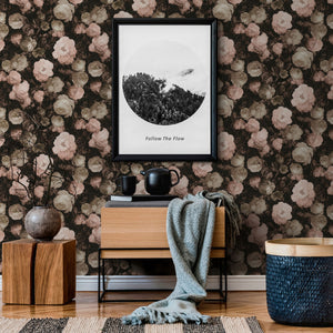History-Of-Art-Floral-Black-Cream-Rose-Wallpaper-by-AS-Creation-37650-4