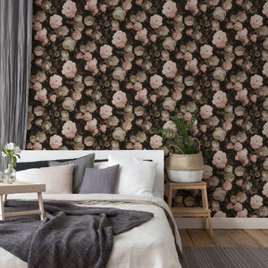 History-Of-Art-Floral-Black-Cream-Rose-Wallpaper-by-AS-Creation-37650-4