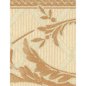 Eleganza III Embroidered Trellis Scroll Border Cream / Gold by Belgravia 87164