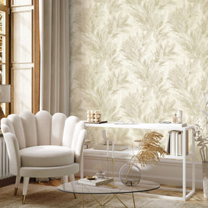 Gianni-Trailing-Feather-Cream-Wallpaper-by-Vymura-M95695