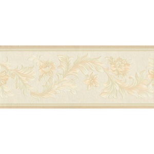 Neapolis 3 Silk Acanthus Scroll Lemon 10 Metre Border by Galerie 00302