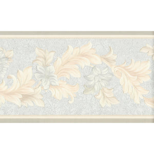 Neapolis 3 Silk Acanthus Scroll Blue 10 Metre Border by Galerie 00308