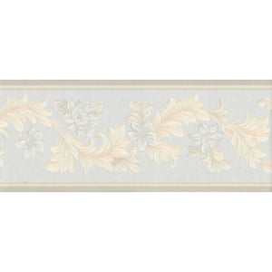 Neapolis 3 Silk Acanthus Scroll Blue 10 Metre Border by Galerie 00308