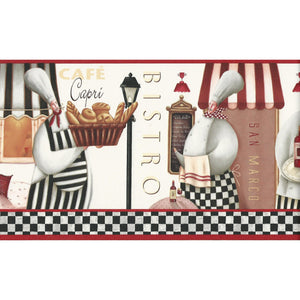 Kitchen Style 2 Cafe Capri Bistro Wallpaper Border by Galerie KB79722