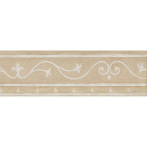Salinas Scroll Beige / White 10 Metre Border by Ideco 63001