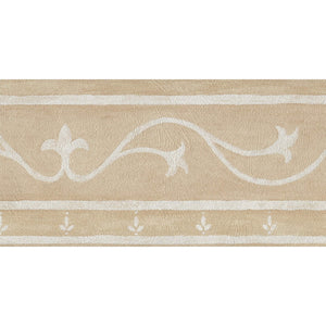 Salinas Scroll Beige / White 10 Metre Border by Ideco 63001