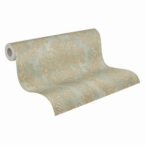 History-of-Art-Damask-Green-Gold-Wallpaper-by-AS-Creation-79049-2