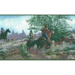 Wild West Green Border by Rosedale 241B63517