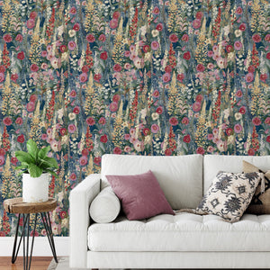 Delphinium-Forest-Watercolour-Wallpaper-Blue-Pink-by-Grandeco-Life-A74602